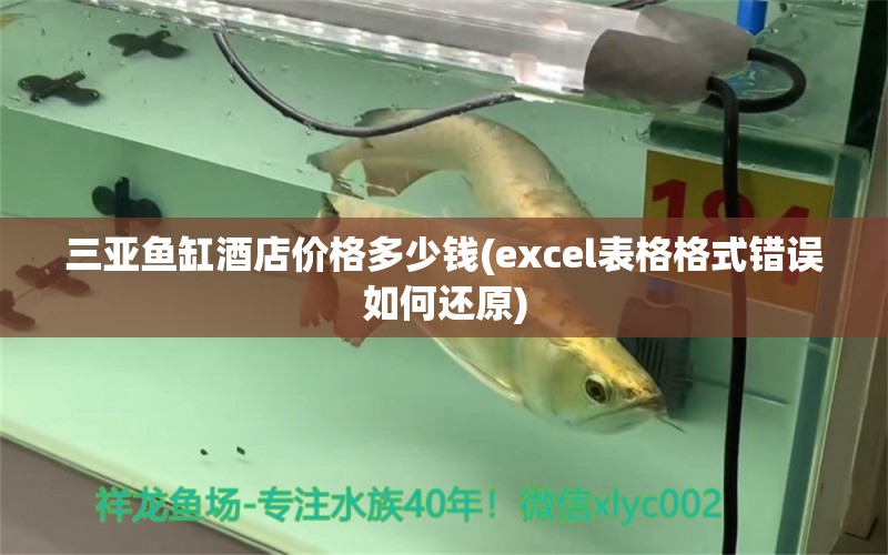 三亞魚缸酒店價(jià)格多少錢(excel表格格式錯(cuò)誤如何還原) 魚缸水泵