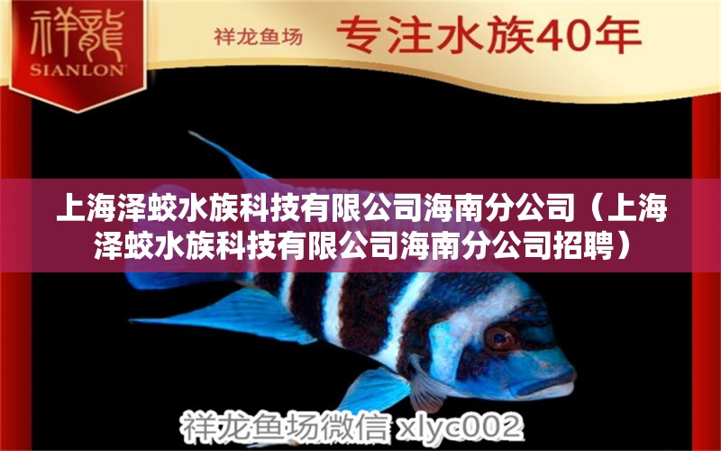 上海澤蛟水族科技有限公司海南分公司（上海澤蛟水族科技有限公司海南分公司招聘） 全國水族館企業(yè)名錄