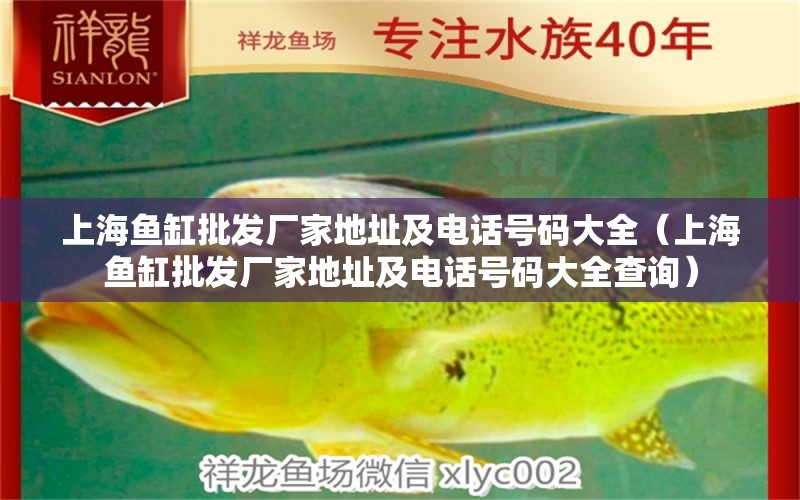 上海魚缸批發(fā)廠家地址及電話號碼大全（上海魚缸批發(fā)廠家地址及電話號碼大全查詢）