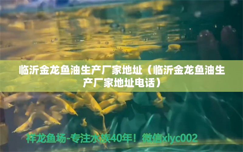 臨沂金龍魚油生產廠家地址（臨沂金龍魚油生產廠家地址電話）