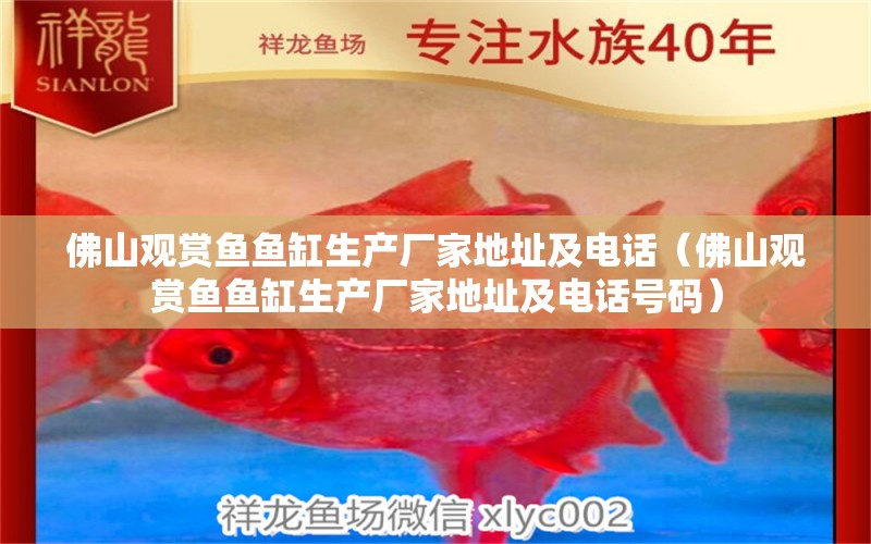 佛山觀賞魚魚缸生產(chǎn)廠家地址及電話（佛山觀賞魚魚缸生產(chǎn)廠家地址及電話號碼）