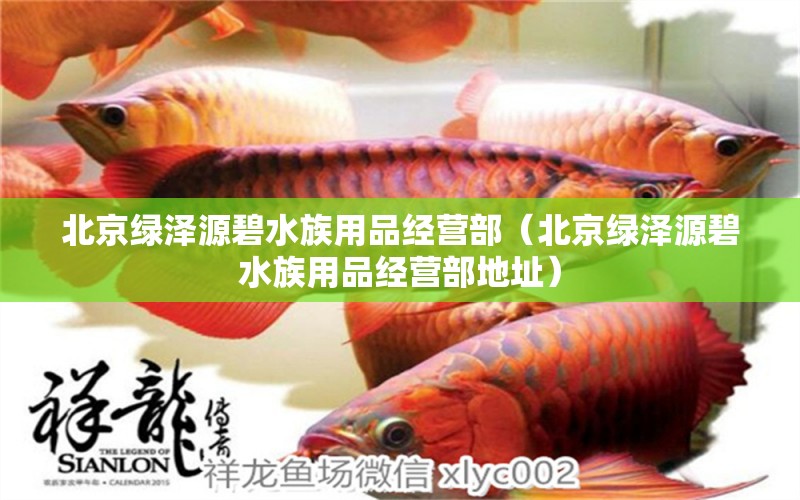 北京綠澤源碧水族用品經(jīng)營部（北京綠澤源碧水族用品經(jīng)營部地址）