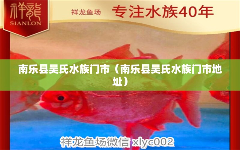 南樂(lè)縣吳氏水族門(mén)市（南樂(lè)縣吳氏水族門(mén)市地址） 全國(guó)水族館企業(yè)名錄