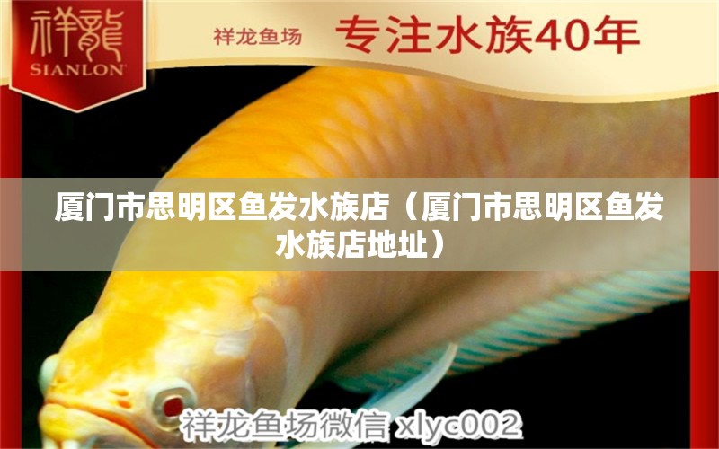 廈門市思明區(qū)魚發(fā)水族店（廈門市思明區(qū)魚發(fā)水族店地址） 全國水族館企業(yè)名錄