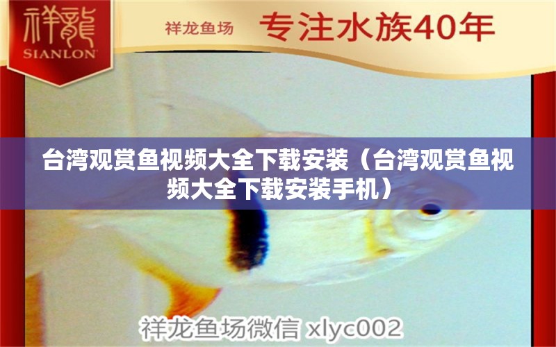 臺(tái)灣觀賞魚視頻大全下載安裝（臺(tái)灣觀賞魚視頻大全下載安裝手機(jī)） 觀賞魚市場（混養(yǎng)魚）