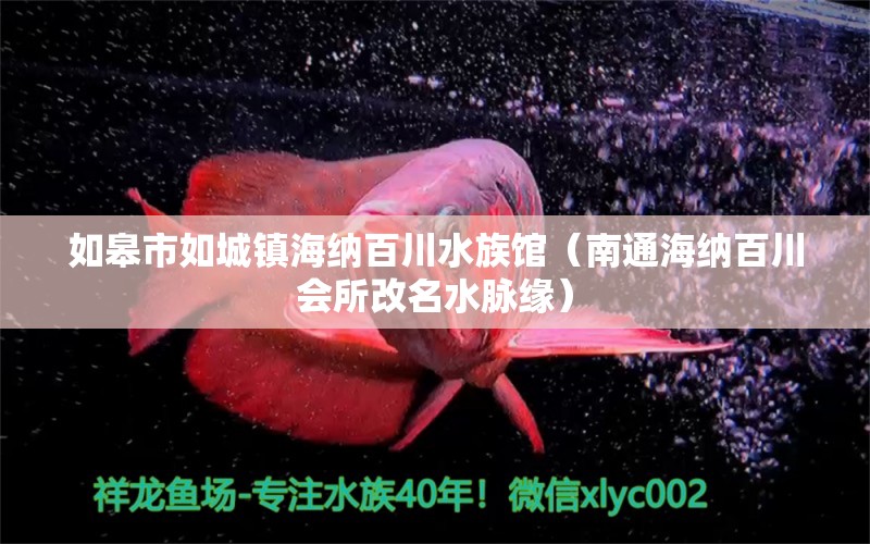 如皋市如城鎮(zhèn)海納百川水族館（南通海納百川會(huì)所改名水脈緣）