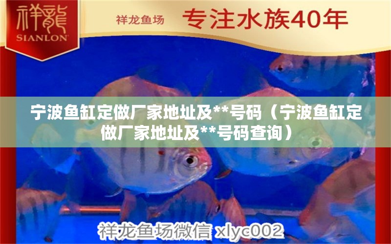 寧波魚(yú)缸定做廠家地址及**號(hào)碼（寧波魚(yú)缸定做廠家地址及**號(hào)碼查詢） 野生地圖魚(yú)