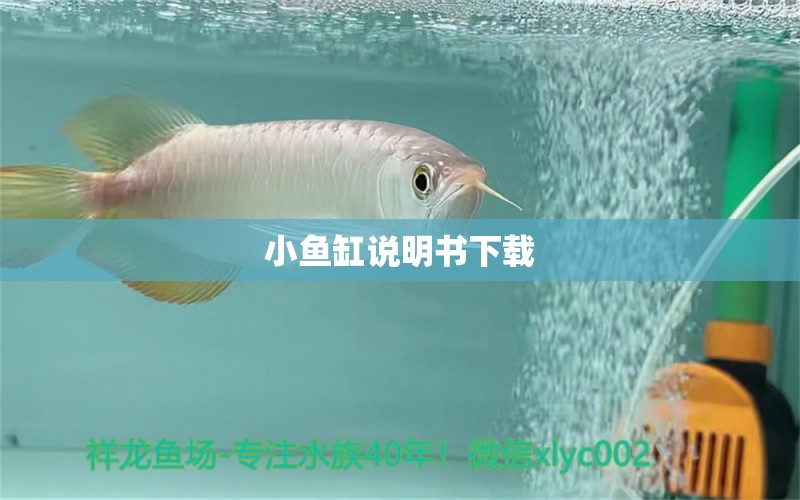 小魚缸說明書下載