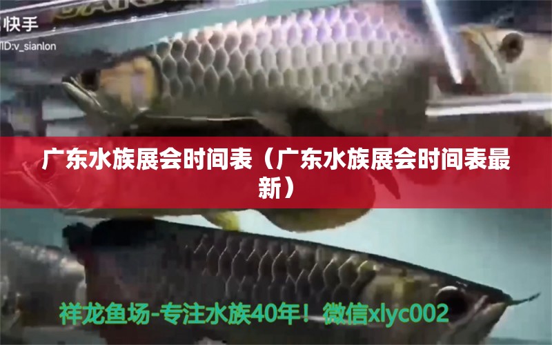 廣東水族展會(huì)時(shí)間表（廣東水族展會(huì)時(shí)間表最新）