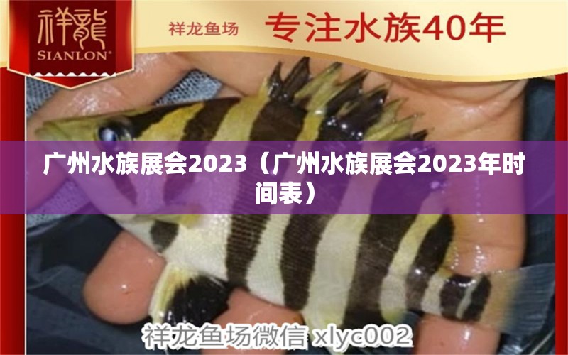 廣州水族展會(huì)2023（廣州水族展會(huì)2023年時(shí)間表）