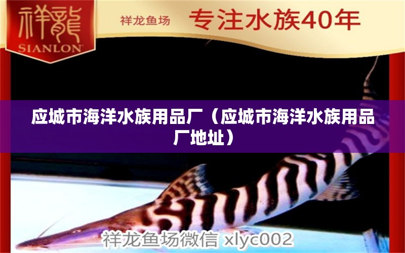 應(yīng)城市海洋水族用品廠（應(yīng)城市海洋水族用品廠地址）