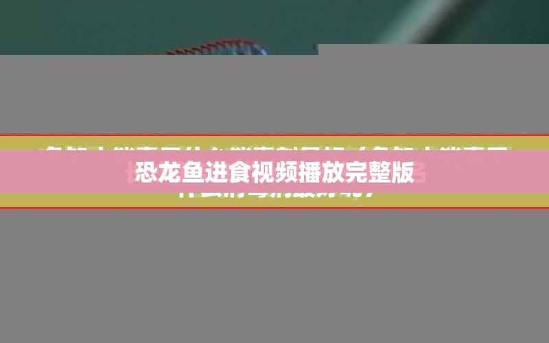 恐龍魚進食視頻播放完整版 水族問答 第1張