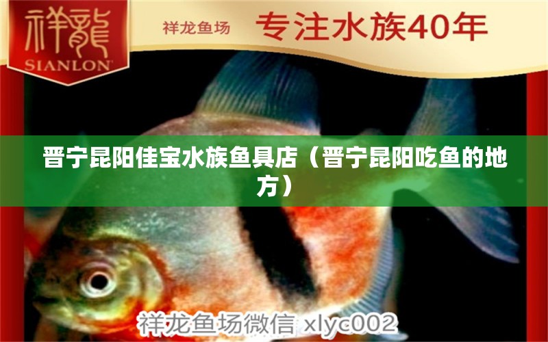 晉寧昆陽佳寶水族魚具店（晉寧昆陽吃魚的地方）