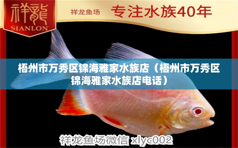 梧州市萬秀區(qū)錦海雅家水族店（梧州市萬秀區(qū)錦海雅家水族店電話） 全國水族館企業(yè)名錄