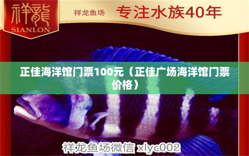 正佳海洋館門票100元（正佳廣場(chǎng)海洋館門票價(jià)格）