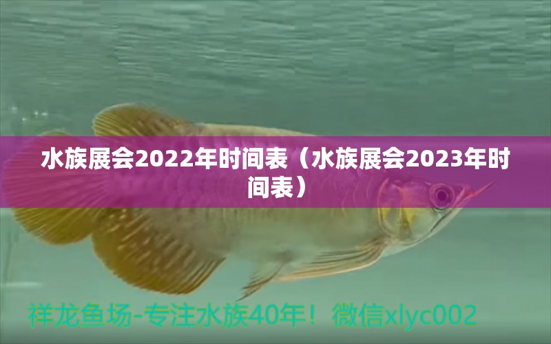 水族展會2022年時間表（水族展會2023年時間表）