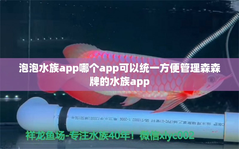 泡泡水族app哪個app可以統(tǒng)一方便管理森森牌的水族app