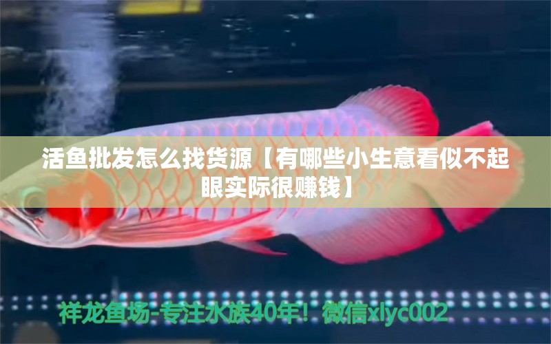 活魚(yú)批發(fā)怎么找貨源【有哪些小生意看似不起眼實(shí)際很賺錢(qián)】