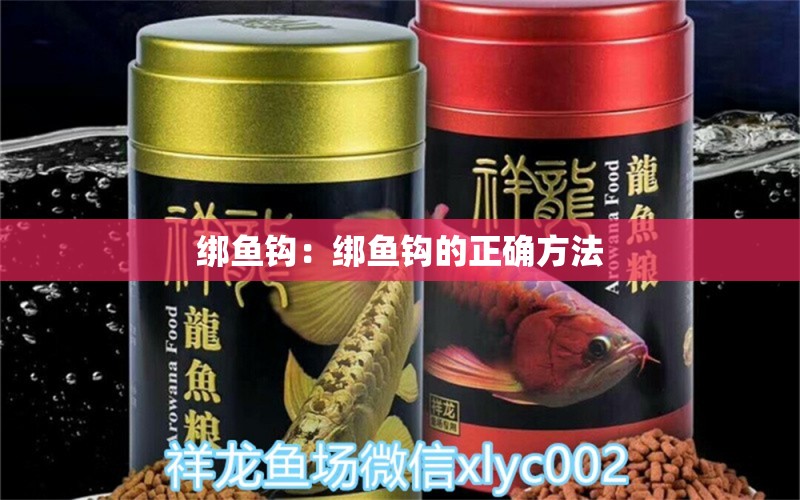 綁魚鉤：綁魚鉤的正確方法