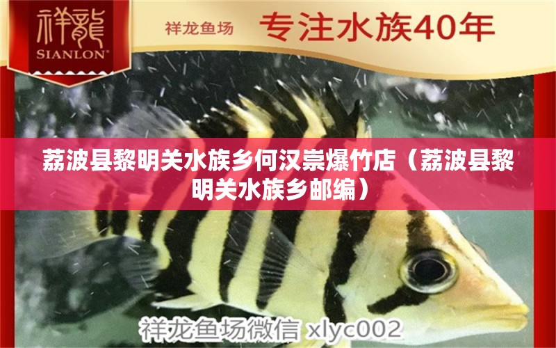 荔波縣黎明關(guān)水族鄉(xiāng)何漢崇爆竹店（荔波縣黎明關(guān)水族鄉(xiāng)郵編） 全國(guó)水族館企業(yè)名錄