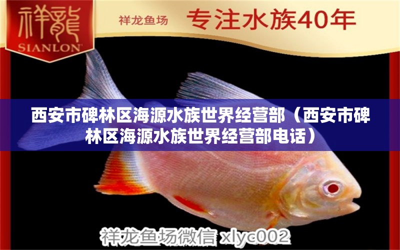 西安市碑林區(qū)海源水族世界經(jīng)營(yíng)部（西安市碑林區(qū)海源水族世界經(jīng)營(yíng)部電話） 全國水族館企業(yè)名錄