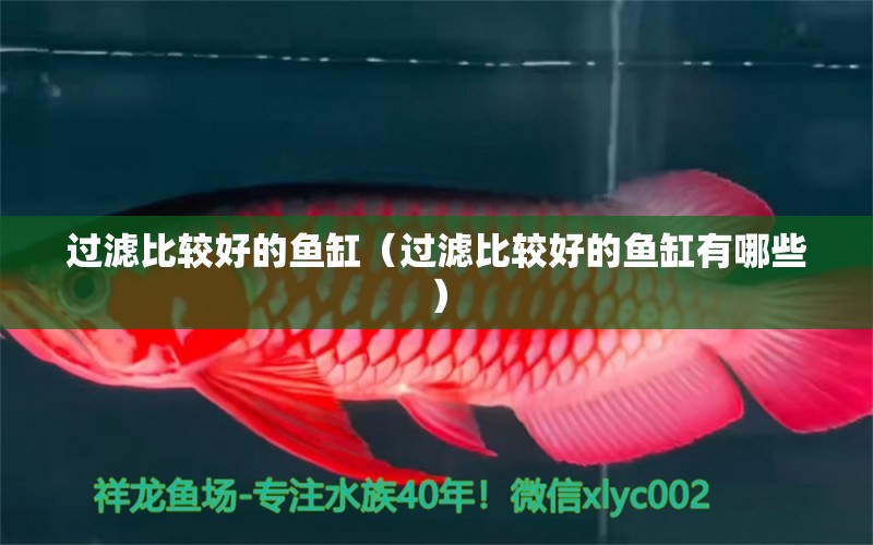 過濾比較好的魚缸（過濾比較好的魚缸有哪些） 錦鯉池魚池建設(shè)