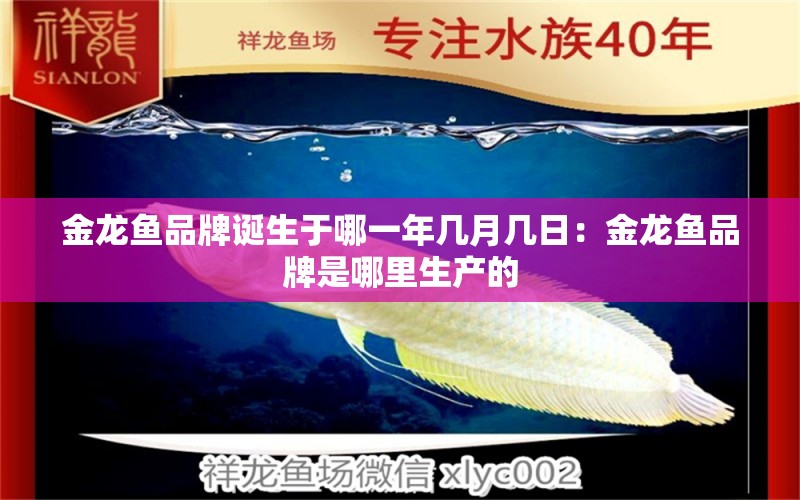 金龍魚品牌誕生于哪一年幾月幾日：金龍魚品牌是哪里生產(chǎn)的