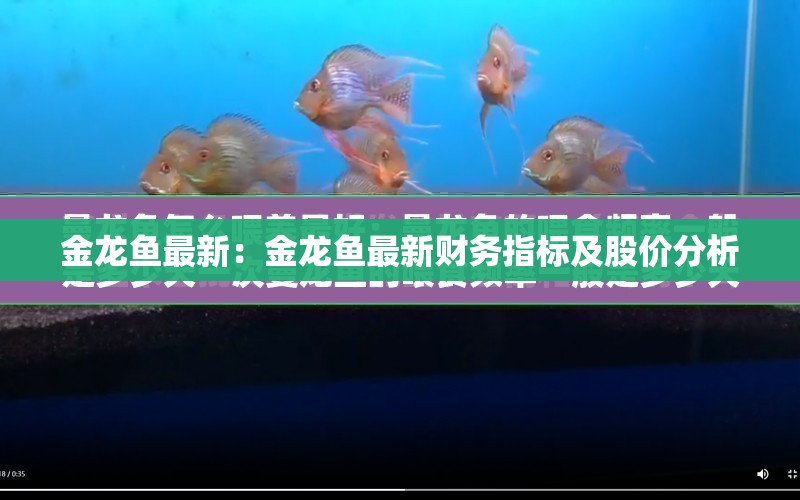 金龍魚最新：金龍魚最新財務(wù)指標及股價分析