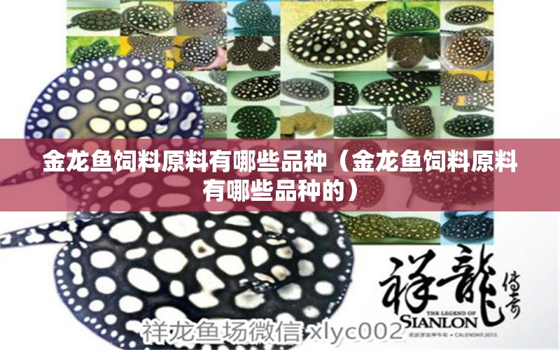 金龍魚飼料原料有哪些品種（金龍魚飼料原料有哪些品種的） 垂釣樂園