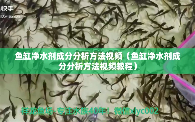 魚(yú)缸凈水劑成分分析方法視頻（魚(yú)缸凈水劑成分分析方法視頻教程） 潛水泵 第1張