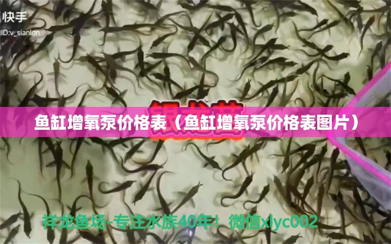 魚缸增氧泵價格表（魚缸增氧泵價格表圖片） 祥龍魚場