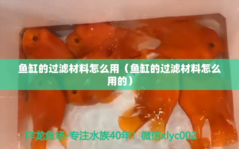 魚缸的過濾材料怎么用（魚缸的過濾材料怎么用的） 刀魚魚