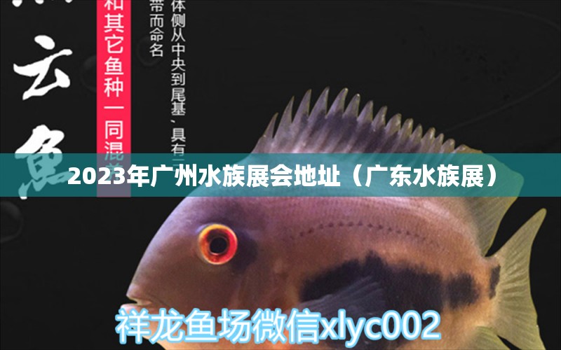 2023年廣州水族展會地址（廣東水族展）