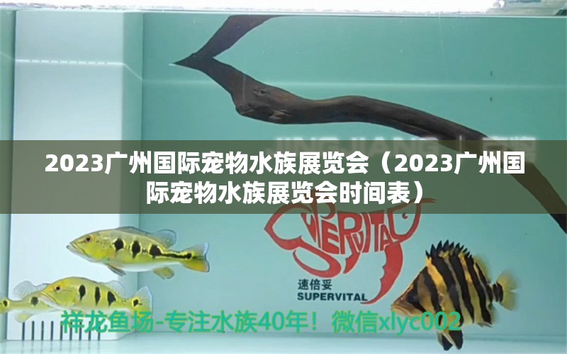 2023廣州國際寵物水族展覽會（2023廣州國際寵物水族展覽會時間表）