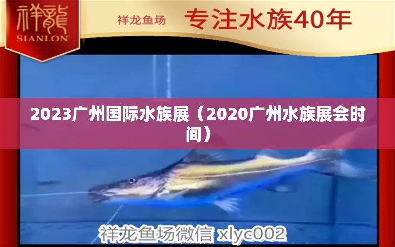 2023廣州國際水族展（2020廣州水族展會時間）