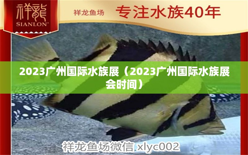 2023廣州國際水族展（2023廣州國際水族展會時間）