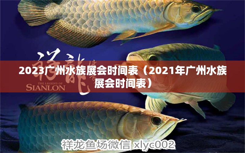 2023廣州水族展會時間表（2021年廣州水族展會時間表）