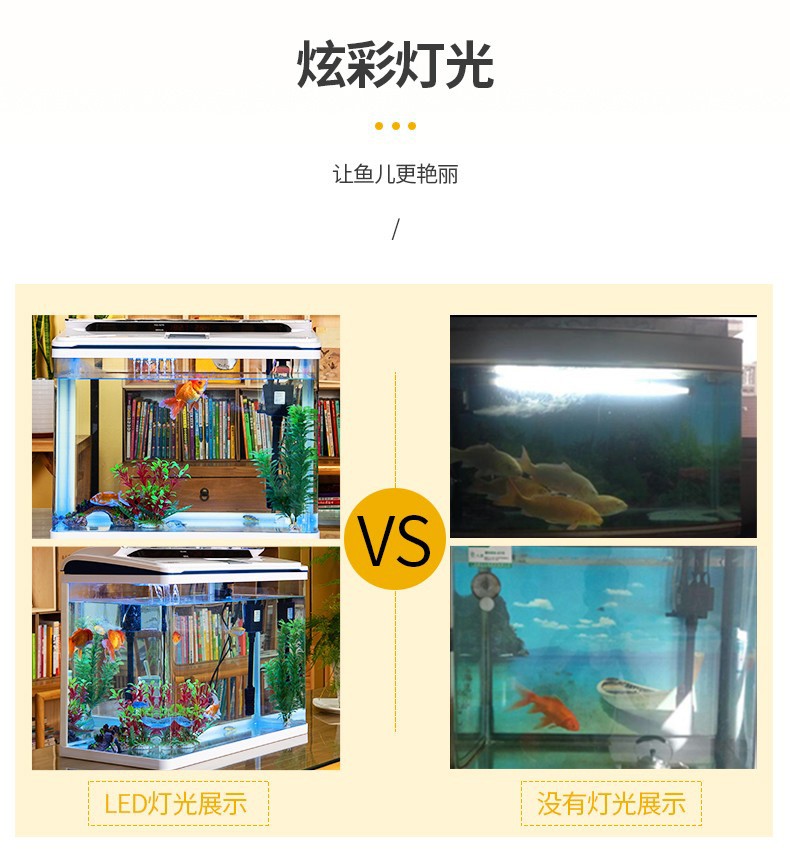 魚(yú)缸水族箱金魚(yú)缸生態(tài)魚(yú)缸過(guò)濾器玻璃魚(yú)缸懶人家用客廳彩燈魚(yú)缸壞小寵 魚(yú)缸/水族箱 第95張