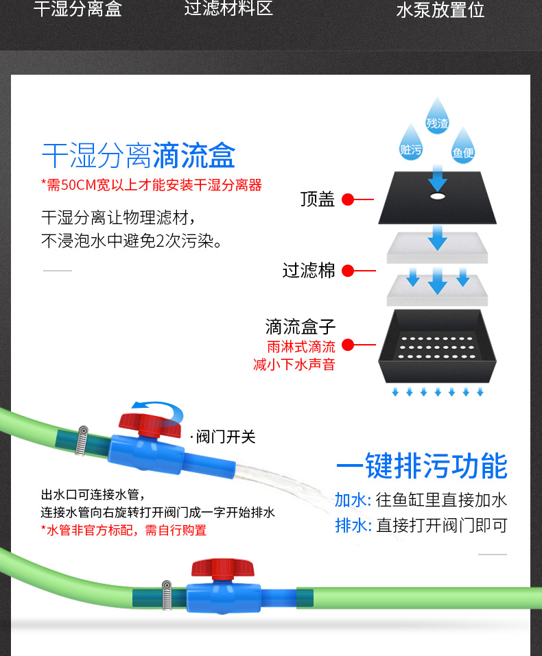 歐庭龍魚缸水族箱超白木紋家用客廳生態(tài)金魚缸大型底過濾免換水 魚缸/水族箱 第53張