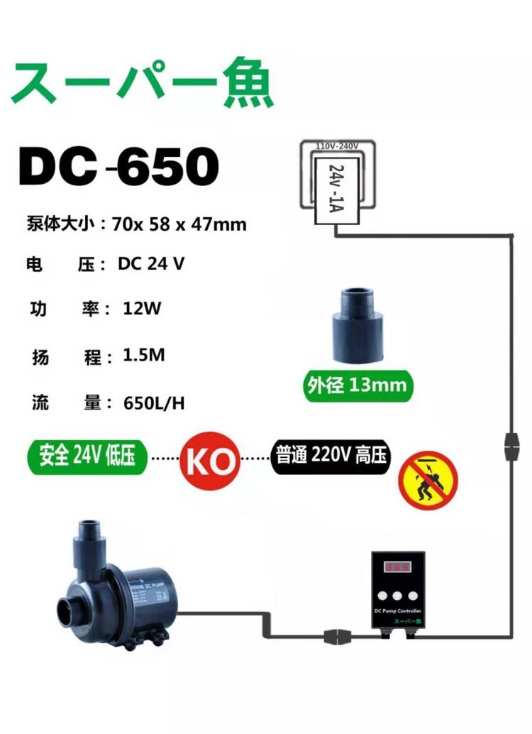 酷魚DC魚缸變頻水泵潛水泵超靜音抽水泵魚池水族箱循環(huán)過濾泵新款 魚缸/水族箱 第31張