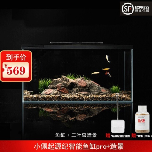 小佩起源紀(jì)魚(yú)缸超白玻璃水族箱桌面客廳小米家用造景生態(tài)金魚(yú)缸 魚(yú)缸/水族箱 第14張