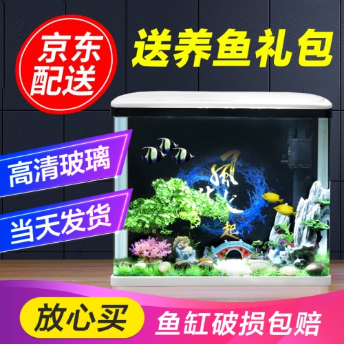 sobo松寶魚缸水族箱免換水小型迷你生態(tài)桌面金魚缸魚缸造景浮法玻璃魚缸帶燈過濾器三合一水泵 魚缸/水族箱 第29張