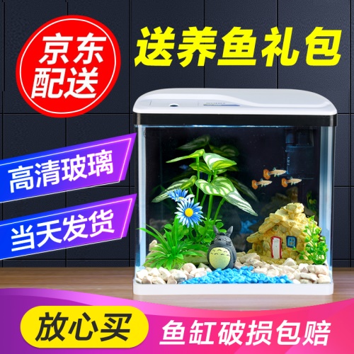 sobo松寶魚缸水族箱免換水小型迷你生態(tài)桌面金魚缸魚缸造景浮法玻璃魚缸帶燈過濾器三合一水泵 魚缸/水族箱 第13張