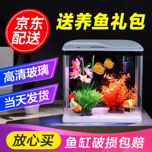 sobo松寶魚缸水族箱免換水小型迷你生態(tài)桌面金魚缸魚缸造景浮法玻璃魚缸帶燈過濾器三合一水泵 魚缸/水族箱 第11張