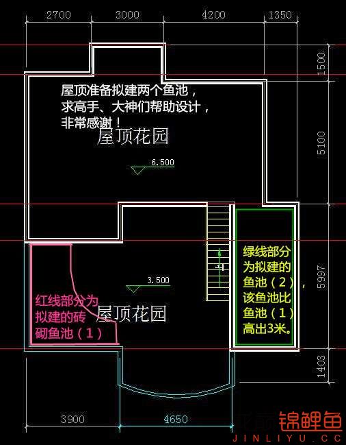 求高手幫助設(shè)計樓頂魚池準(zhǔn)備擬建兩個魚池詳見圖片 伊巴卡魚 第2張