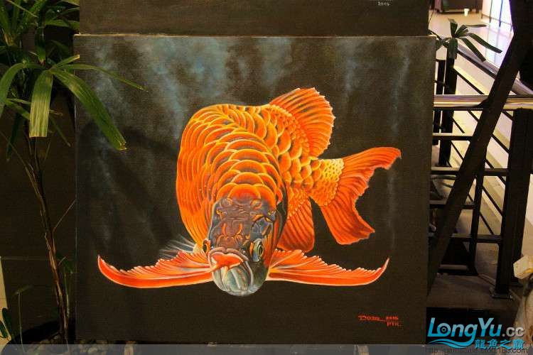 紅龍畫作 大湖紅龍魚 第4張