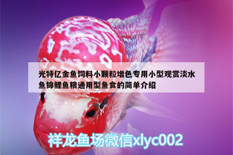 光特億金魚飼料小顆粒增色專用小型觀賞淡水魚錦鯉魚糧通用型魚食的簡(jiǎn)單介紹