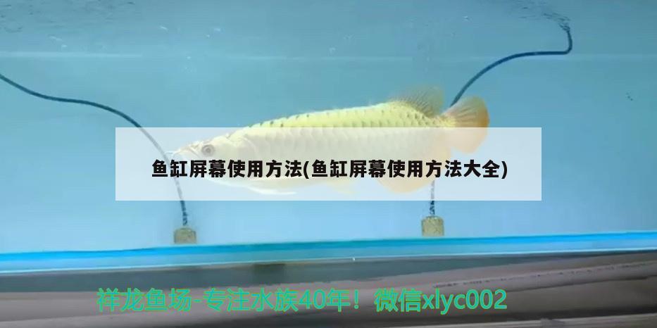 魚(yú)缸屏幕使用方法(魚(yú)缸屏幕使用方法大全) 過(guò)濾設(shè)備