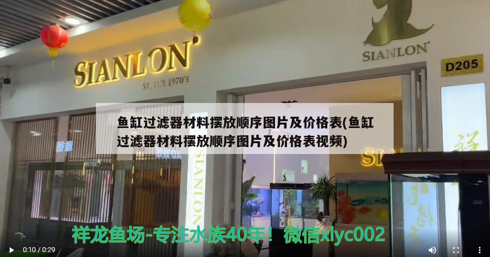 魚缸過濾器材料擺放順序圖片及價格表(魚缸過濾器材料擺放順序圖片及價格表視頻)