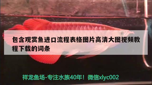 包含觀賞魚(yú)進(jìn)口流程表格圖片高清大圖視頻教程下載的詞條 觀賞魚(yú)進(jìn)出口